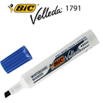 Pennarello VELLEDA 1791 punta scalpello whiteboard blu BIC