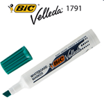 Pennarello VELLEDA 1791 punta scalpello whiteboard verde BIC