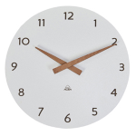 Orologio da parete Ã˜30cm bianco/legno HorMilena Alba