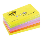 BLOCCO Post-itÂ® Super Sticky Z-Notes 76x127mm 100fg R350NR ASSORT.NEON