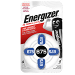 Blister 4 pile per apparecchi acustici 675 Zinc Air Energizer