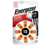 Blister 8 pile per apparecchi acustici 13 Zinc Air Energizer