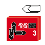MOLHO LEONE SCATOLA 100 FERMAGLI N.3 MM29 ZINCATI LEONE