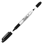 MARCATORE TWINTIP DOPPIA PUNTA F/UF NERO SHARPIE