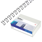 GBC Scatola 100 dorsi spirale metallo IBIWIRE 10mm argento 21 anelli