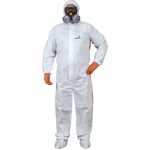 DELTAPLUS TUTA PROTEZ.DA RISCHIO CHIMICO DT125 Tg. L bianco-arancio MONOUSO