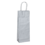 20 shoppers carta biokraft 14X9X38cm portabottiglie argento