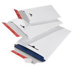 Busta a sacco in cartone bianco 310x445x30mm con chiusura autoadesiva