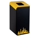 Gettacarte Rubik Evo Giallo 80Lt per raccolta differenziata