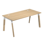 ARTEXPORT Scrivania Woody Superior 120x80cm piano rovere/gambe bimat. metal/massello