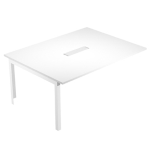 Allungo tavolo riunione Woody Sup.160x120cm piano bianco / gambe metal