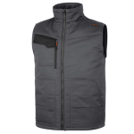 DELTAPLUS Gilet Multitasche STOCKTON3 Tg. M grigio/arancio