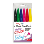 Astuccio 6 Sign Pen Brush colori assortiti Pentel