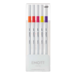 Astuccio 5 fineliner EMOTT tratto 0.4mm colori ass. Passion Uni Mitsubishi