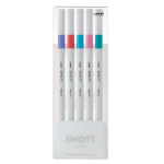 Astuccio 5 fineliner EMOTT tratto 0.4mm colori ass. Candy Pop Uni Mitsubishi