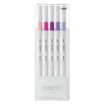 Astuccio 5 fineliner EMOTT tratto 0.4mm colori ass. Floral Uni Mitsubishi