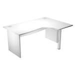 ARTEXPORT Scrivania Compact DX fianco melam. + supp.met. L160cm Bianco - AgorA' Direction