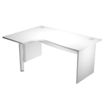 ARTEXPORT Scrivania Compact SX fianco melam. + supp.met. L160cm Bianco - AgorA' Direction