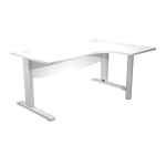 ARTEXPORT Scrivania Compact DX fianco met. + supp.met. mod. panel L160cm Bianco AgorA' D.