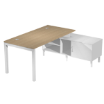 ARTEXPORT Scrivania mobile servizio portante desktop 160x80cm h72,5cm rovere AgorA'