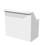 ARTEXPORT MODULO RECEPTION SOPRALZO+DESKTOP 120x76x117cm BIANCO/BIANCO - PRESTIGE