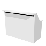 ARTEXPORT MODULO RECEPTION SOPRALZO+DESKTOP 140x76x117cm BIANCO/BIANCO - PRESTIGE