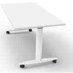 ARTEXPORT Tavolo multifunzione c/ruote 120x80xH73,7cm Bianco - Taxi
