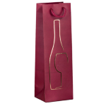 Shopper portabottglie c/manici in corda 12x37x9cm rosso Rex Sadoch