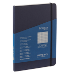 Taccuino c/elastico Ecoqua Plus cucito f.to A5 80 fogli 5mm blu scuro Fabriano
