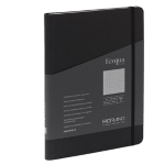 Taccuino c/elast. Ecoqua Plus spiral. A5 70fg. puntinato nero Fabriano