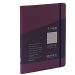 Taccuino c/elast. EcoQua Plus spiral. A5 70fg. righe vino Fabriano