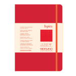 Taccuino c/elast. Ispira cop. fless. f.to A5 96fg. puntinato rosso Fabriano