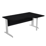 ARTEXPORT Scrivania Compact Dx 160x60/80/100cm nero venato frassino f. vern. cromo Easy