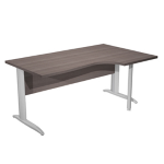 ARTEXPORT Scrivania Compact Destro 160x60/80/100cm p. frassino tosc. f. vern. cromo Easy