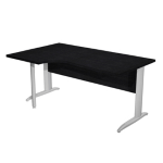 ARTEXPORT Scrivania Compact SX 160x60/80/100cm nero venato frass. f. vern. eff.cromo Easy