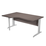 ARTEXPORT Scrivania Compact SX 160x60/80/100cm frassino tosc. f. effetto cromo Easy