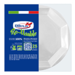 25 Piatti di frutta Ã˜170mm in PS Reuse bianco Dopla