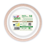 10 Piatti fondi in polpa Twin Ã˜20,5cm Dopla Green