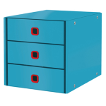 Cassettiera 3 cassetti ClickStore blu Cosy Leitz