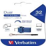 Verbatim USB Drive 3.0 Store Â´NÂ´ GO Dual Drive 3.0 / USB C 32GB