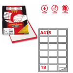 Etichetta adesiva A/415 bianca 100fg A4 63,5X46,6mm (18eti/fg Markin