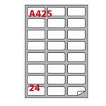 Etichetta adesiva A/425 bianca 100fg A4 64x34mm (24eti/fg Markin