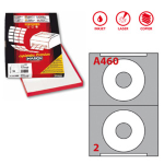 Etichetta adesiva A/460 bianca 100fg A4 x CD D114,5mm foro 41mm (2et/fg Markin