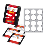 Etichetta adesiva bianca tonda D34mm (10fogli x 12etichette Markin