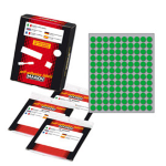 Etichetta adesiva verde tonda D10mm (10fogli x 120etichette Markin