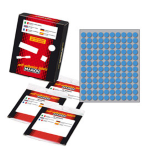 Etichetta adesiva blu tonda D10mm (10fogli x 120etichette Markin