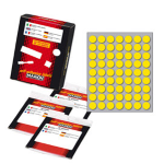 Etichetta adesiva giallo tonda D14mm (10fogli x 63etichette Markin