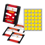 Etichetta adesiva giallo tonda D22mm (10fogli x 30etichette Markin