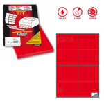 Etichetta adesiva C/512 rosso 100fg A4 105x74,25mm (8et/fg Markin