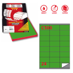Etichetta adesiva C/500 verde 100fg A4 70x36mm (24et/fg Markin